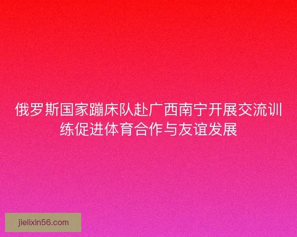 俄罗斯国家蹦床队赴广西南宁开展交流训练促进体育合作与友谊发展