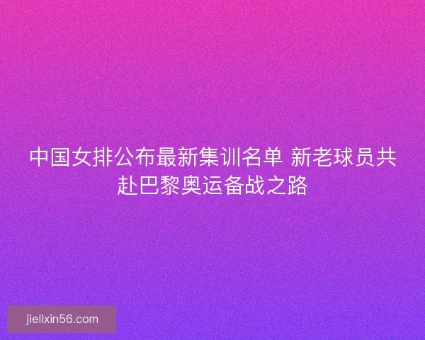 中国女排公布最新集训名单 新老球员共赴巴黎奥运备战之路