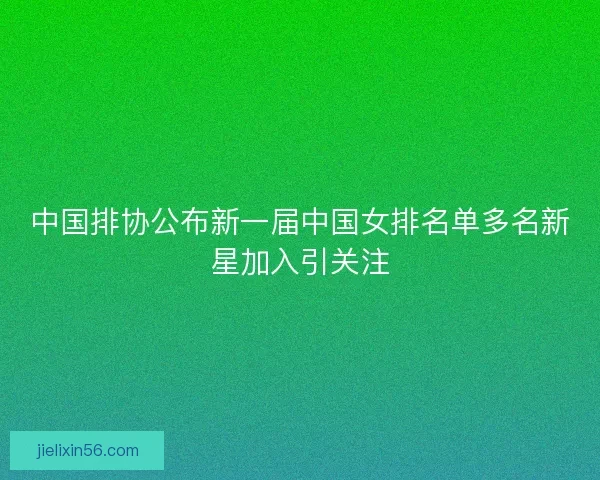 中国排协公布新一届中国女排名单多名新星加入引关注